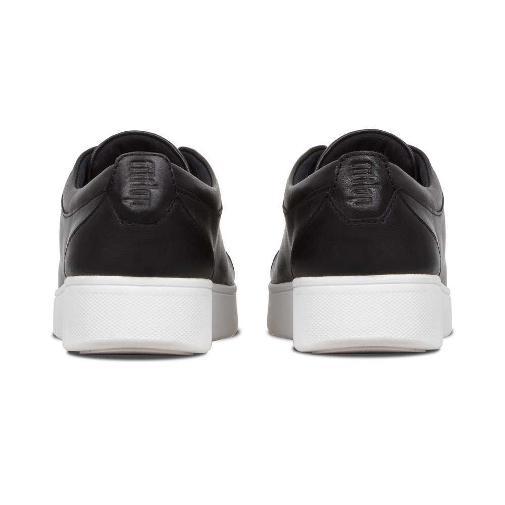 Fitflop Womens Sneakers Black - Rally Leather - 87VAFCGDX